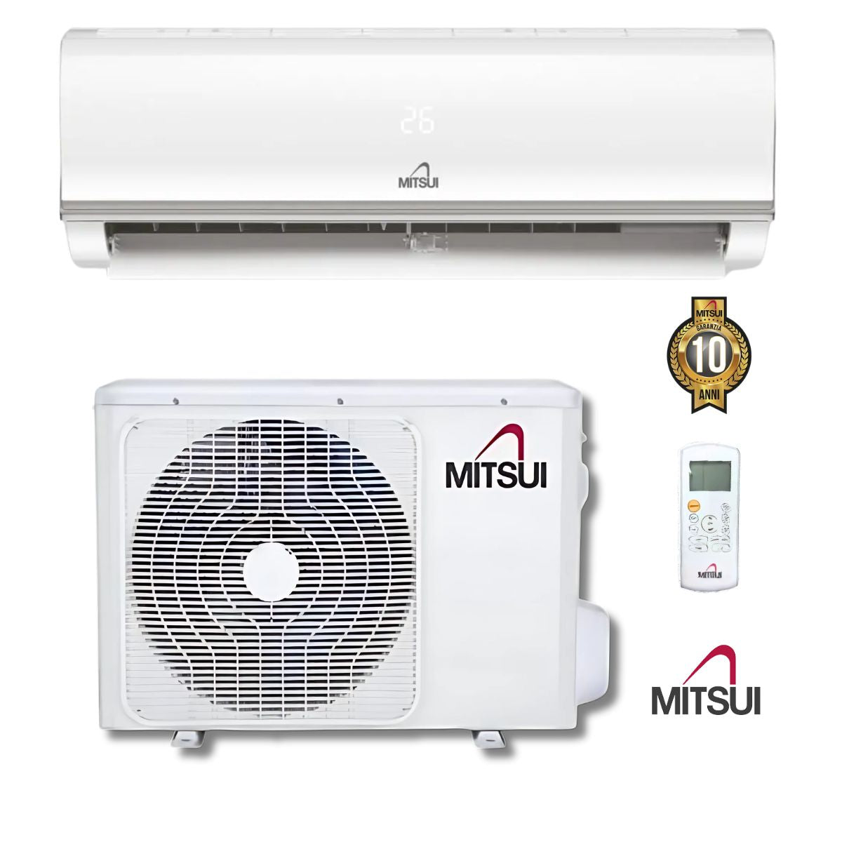 Climatizzatore Mitsui Inverter Serie Trend MTX12HP 12000 Btu Wi-Fi Optional R-32 A++/A+ 10 Anni di Garanzia