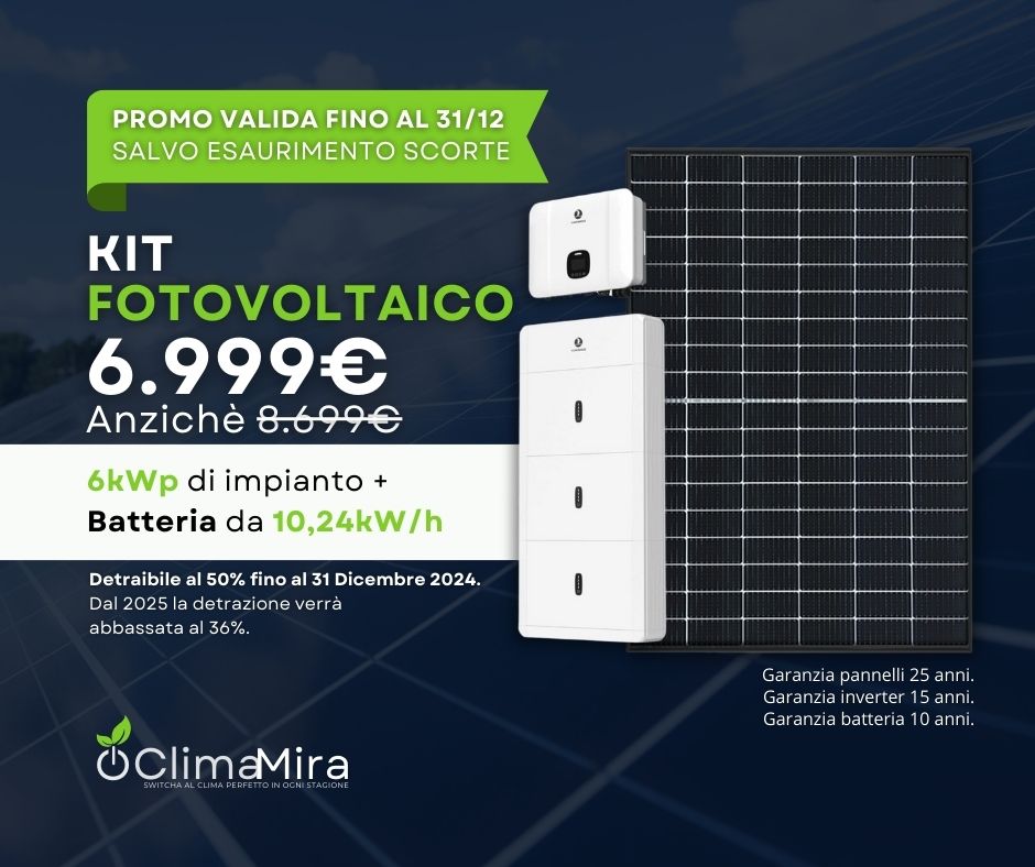 Kit Fotovoltaico Unical 6kW con accumulo 10kWh