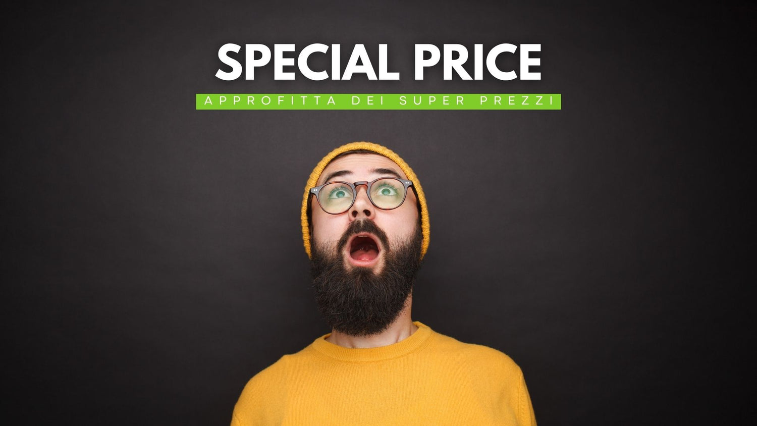 Special price, uomo stupito