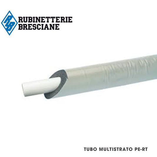 Tubo Multistrato Rivestito Coibentato Refrigerante Modello TURBO-PRESS LBP Tipo PE-RT/Al/PE-RT Diametro 26mm Colore BIANCO Matassa da 50 MT Sp. 10mm